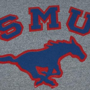 Vintage 1980s SMU Mustangs College T Shirt 50/50