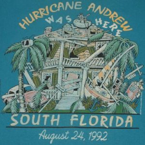 Vintage 1992 Hurricane Andrew South Florida 1990's T-Shirt