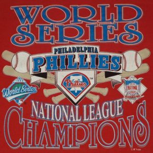 VTG 1993 Philadelphia Phillies World Series Baseball T-shirt