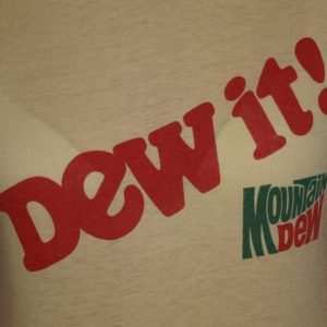 Vintage 1970s Mountain Dew Yellow Logo Promo T Shirt