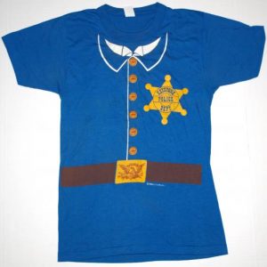 Vintage 1980s Keystone Cops Police Costume T-Shirt 1985