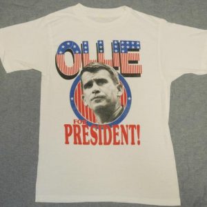 Vintage 1980s Ollie North For President T-Shirt 80s