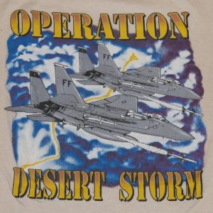 Vintage Operation Desert Storm US Air Force Jet T-Shirt