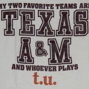 Vintage 1980s TEXAS A&M Aggies College Football TU T-Shirt