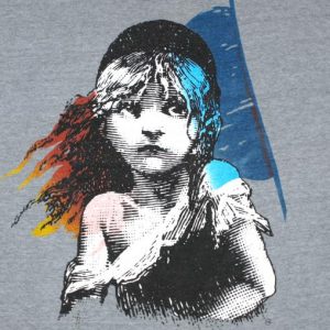 Vintage 1980s Les Miserables Grey T-shirt London 1986