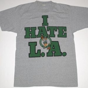 Vintage 80s Boston Celtics I HATE L.A. T-Shirt Screen Stars