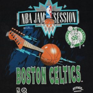 Vintage 1990s BOSTON CELTICS On Tour NBA Jam Session T-Shirt