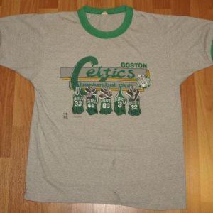 1986 Boston Celtics Jersey T-Shirt Larry BIrd Kevin Mchale