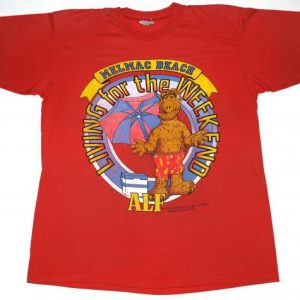 Vintage 1988 ALF Melmac Beach 1980s Red Soft Thin T-Shirt