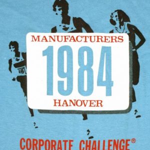 Vintage 1984 Running Jogging Blue T-Shirt