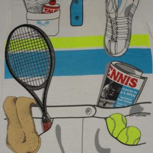 Vintage 1980s Tennis Costume Sneaker US Open T Shirt