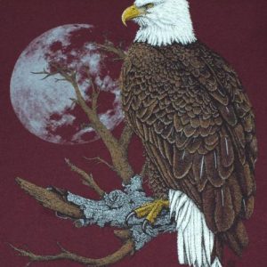 Vintage 1980's Bald Eagle T-Shirt Soft Thin 80s