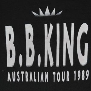 Vintage 1989 BB King Australian Tour T-Shirt 1980s