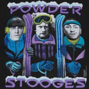 Vintage 1991 Three Stooges Powder Skiing Ski T-Shirt 1990s