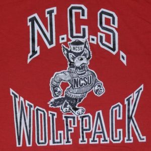 Vintage 1980s NCSU North Carolina State Wolfpack T-Shirt