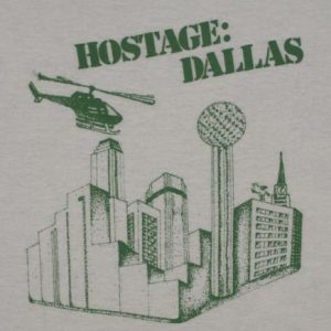 Vintage 1986 Getting Even Hostage Dallas Movie T-Shirt 80's