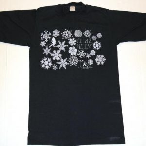 VTG 1970s Think Snow Skier Skiing Ski Snow Snowflake T-Shirt