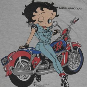 Vintage 1990s BETTY BOOP 2-Sided Biker Motorcycle NY T-Shirt