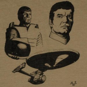 Vintage 1982 STAR TREK Captain Kirk & Spock T-Shirt