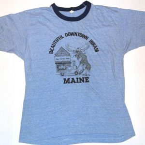 Vintage Hiram Maine Moose Super Soft Screen Stars T-Shirt