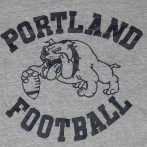 Vintage 1980s PORTLAND BULLDOGS Football Maine T-Shirt