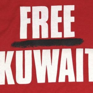 Vintage 1990s Free Kuwait Desert Storm Military T-Shirt 90s