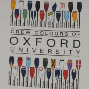 Vintage OXFORD UNIVERSITY Crew Colours T-Shirt 90s