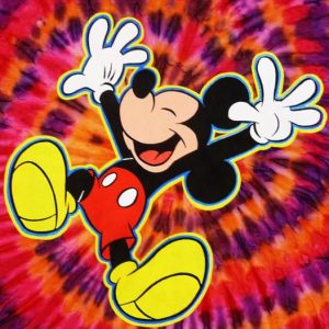 VINTAGE MICKEY MOUSE DISNEY TIE DYE HIPPIE T-SHIRT