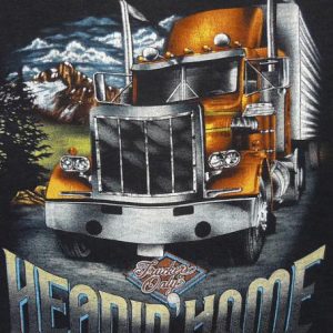 VINTAGE TRUCKERS ONLY 3D EMBLEM HEADIN' HOME T-SHIRT