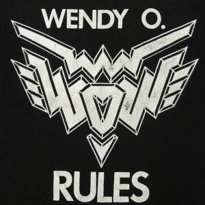 1980's WENDY O, WILLIAMS PLASMATICS PUNK ROCK T-SHIRT M