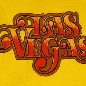 VINTAGE 70'S LAS VEGAS LOGO DISCO WESTERN T-SHIRT