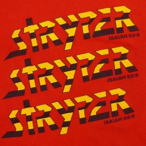 VINTAGE 80'S STRYPER REACH OUT CHRISTIAN ROCK T-SHIRT