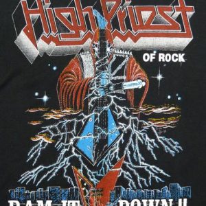 VINTAGE JUDAS PRIEST RAM IT DOWN HIGH PRIEST OF ROCK T-SHIRT