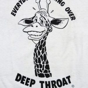 VINTAGE 70'S DEEP THROAT XXX PORN ADULT FILM T-SHIRT