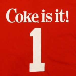 VINTAGE 80'S COKE IS IT! COCA-COLA T-SHIRT JERSEY