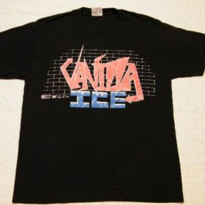 Vintage 1990 Vanilla Ice Concert Tour Rap Hip Hop T-Shirt