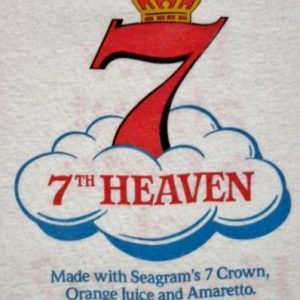 Vintage 80's Seagram's 7 Crown 7th Heaven Whiskey T-Shirt