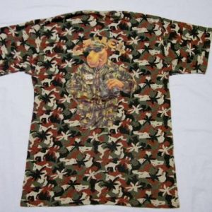 Vintage 1992 Joe Camel Cigarettes Camouflage Camo T-Shirt