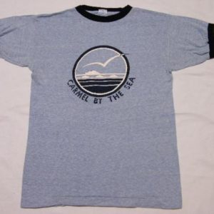 Vintage 1970's Carmel By The Sea Champion Blue Bar T-Shirt