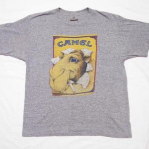 Vintage 80's Joe Camel Cigarettes Rayon Tri Blend T-Shirt