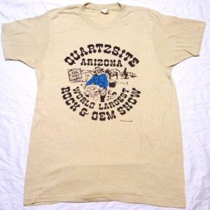 Vintage 1982 Quartzsite Arizona Rock & Gem Show T-Shirt