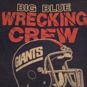 Vintage Big Blue Wrecking Crue T-Shirt New York Giants M/L