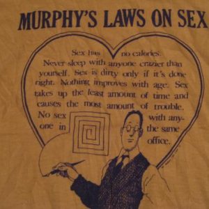 Vintage Murphy's Laws On Sex T-Shirt M/S