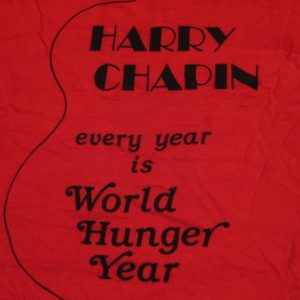 Vintage Harry Chapin T-Shirt World Hunger 1970s Year S