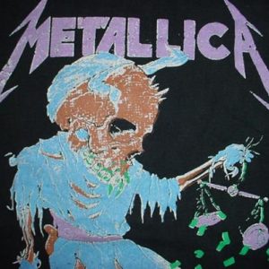 Vintage Metallica T-Shirt Justice Lyrics T-Shirt L