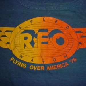 Vintage REO Speedwagon Flying Over America T-Shirt 1979 S