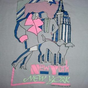 Vintage New York T-Shirt Neon Avant-Garde 1980s S