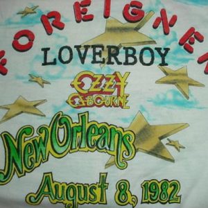 Vintage Ozzy Osbourne Foreigner Loverboy Superstar T-Shirt S