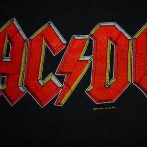 Vintage AC/DC T-Shirt 1979 Back in Black Tour M/L