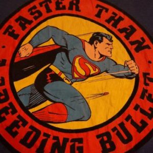 Vintage SUPERMAN Faster Than KRYPTON CLOTHING T-Shirt M/S